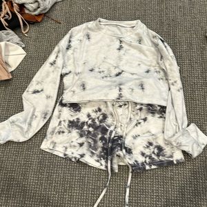 cozy tie-dye two peice lounge set